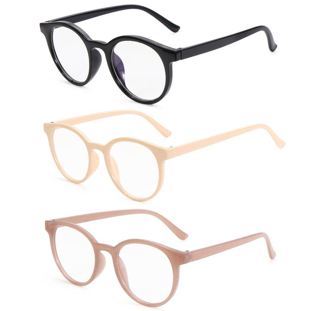 ESPO Mắt Kính Đọc Sách Gọng Tròn Trong Suốt Chống Ánh Sáng Xanh Phong Cách Vintage