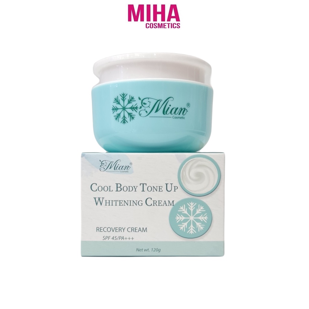 Kem Dưỡng Thể Mát Lạnh Bật Tông Sáng Da Mian Cool Body Tone Up Whitening Cream 120g
