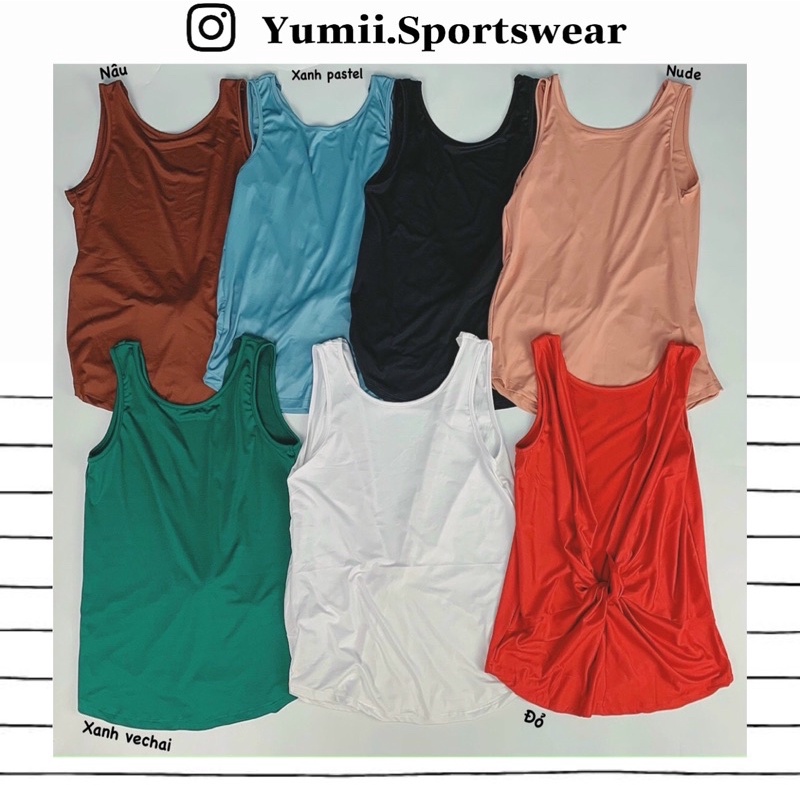 Áo Tank Thể Thao Mặc Ngoài Tập Gym Yoga Nữ - Áo Tank Thể Thao Xoắn Lưng Siêu Sexy, Chất Thun Polly Mềm Mịn Đẹp