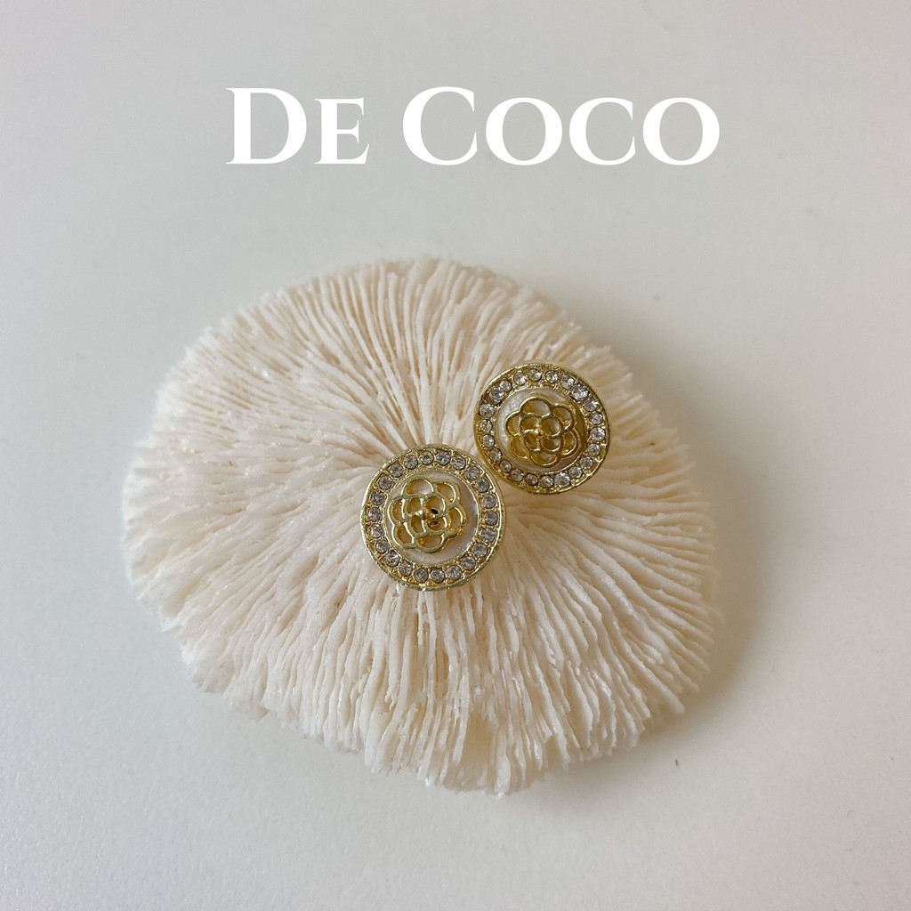 Bông tai hợp kim cao cấp Lavie En Rose decoco.accessories