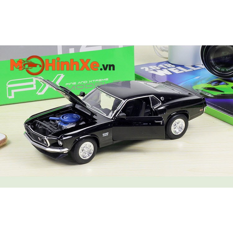 MÔ HÌNH XE 1969 FORD MUSTANG BOSS 429 1:24 WELLY-FX