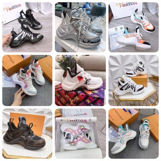 Giày thể thao lv super màu hồng fullbox