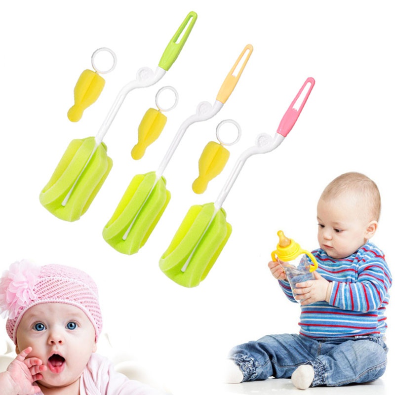 Cọ Vệ Sinh Bình Sữa Em Bé Có Thể Xoay 360 Độ