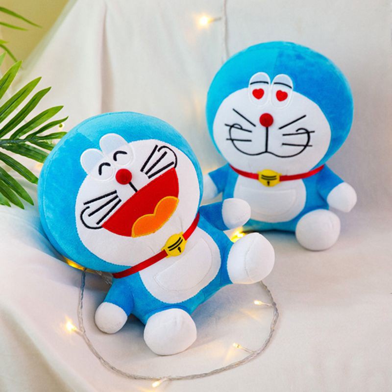 Mèo Doraemon Nhồi Bông Mềm Mại Đáng Yêu 25-50cm