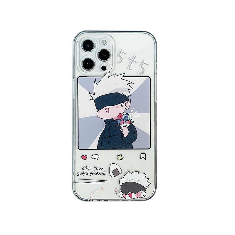 Ốp điện thoại họa tiết Jujutsu Kaisen Satoru Gojo cho Iphone 5 5s 5c Se 6 6s 7 8 11 12 Plus Mini X Xs Xr Pro Max