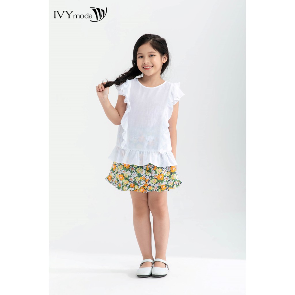 Áo bé gái bèo nhúm bé gái IVY moda MS 16G1272