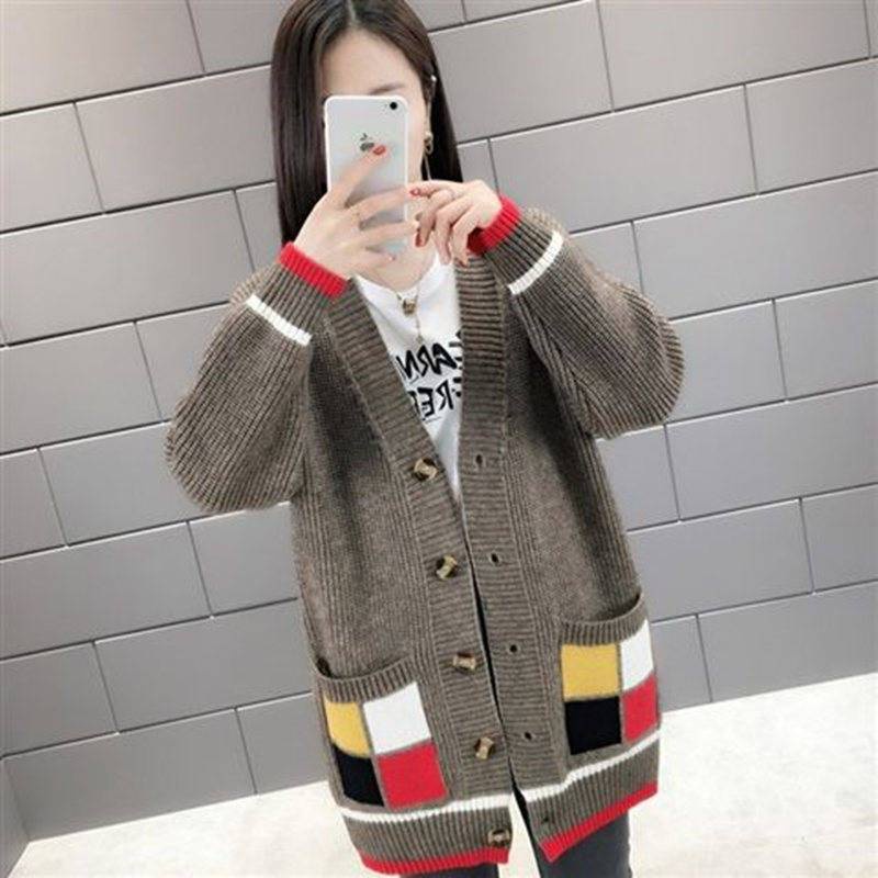 Áo Khoác cardigan Dệt Kim Dáng Rộng Phong Cách Hàn Quốc Thời Trang Xuân Thu Cho Nữ