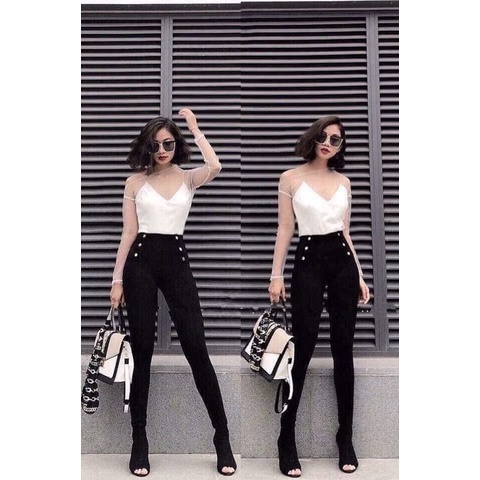 Quần legging cạp cao dáng trẻ trung chất đẹp | BigBuy360 - bigbuy360.vn