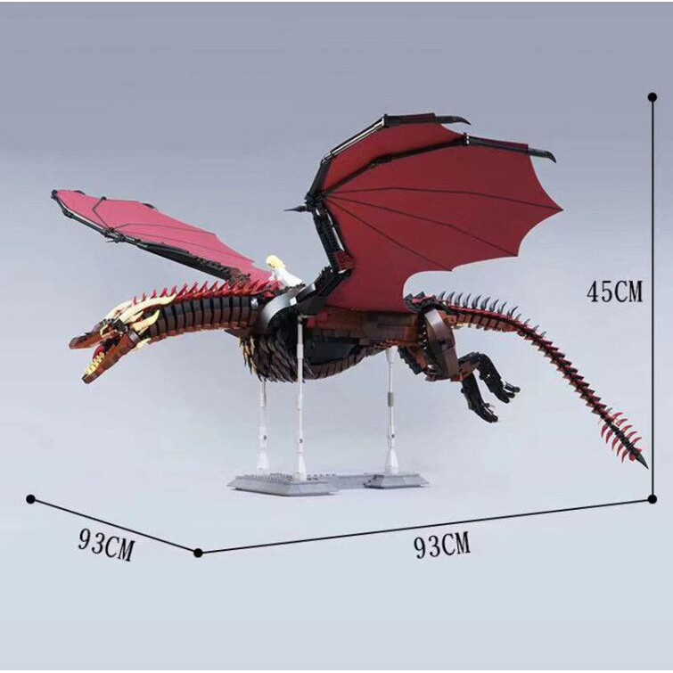 (CÓ SẴN) Mẫu Lắp Ráp Super 18k Game Of Thrones Dragon Mother Black Death Balerion Action Figures K89 Drogon  K90 Weselon