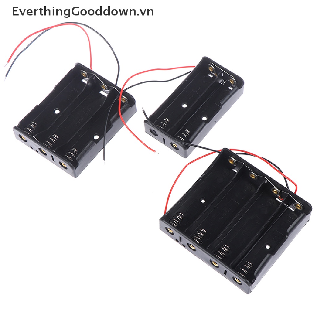 Hộp đựng pin Li-ion 18650 2/ 3/ 4x3.7V bằng nhựa DIY tiện dụng