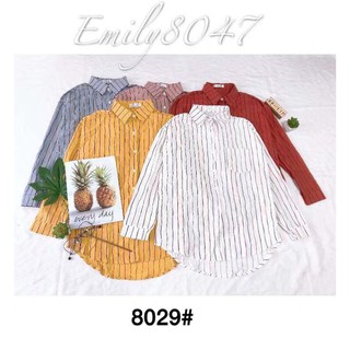 8029. áo sơ mi kẻ túi ngực