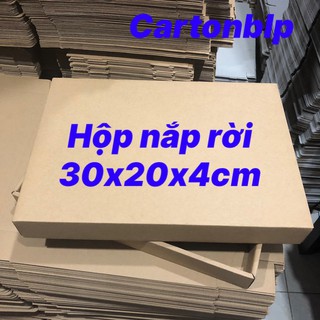 Hộp carton đựng quần áo nắp rời size 30x20x4cm