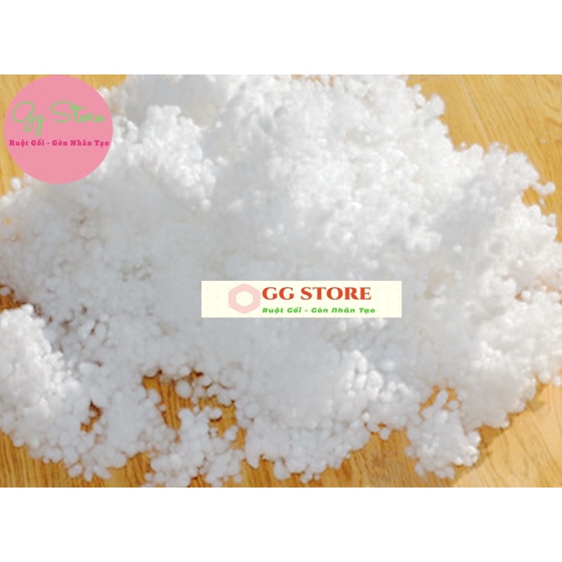 Bông Gòn bi 100gr mềm mịn trắng,phồng, dùng làm gối gia đình, khách sạn , gấu bông cho bé
