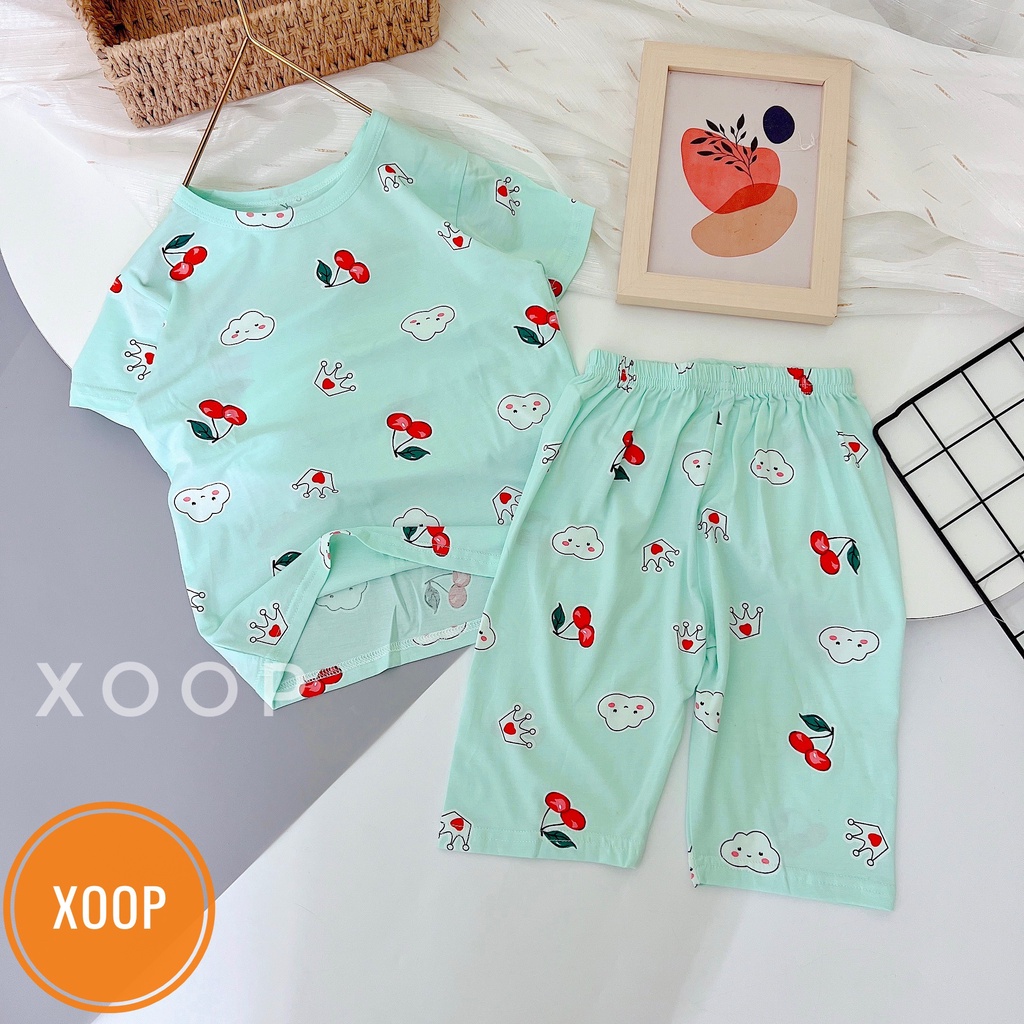 Xả ! Size nhỡ b3 (18-23kg) Bộ cộc xuất hàn in tràn chất cotton lạnh hàng quảng châu