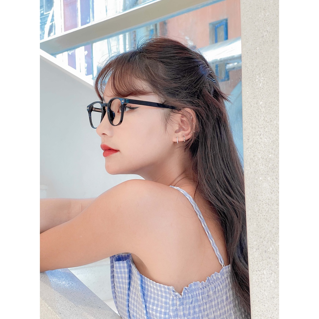 Gọng kính vuông nam nữ LILYEYEWEAR chất liệu nhựa dày dặn thiết kế màu sắc thời trang 7150