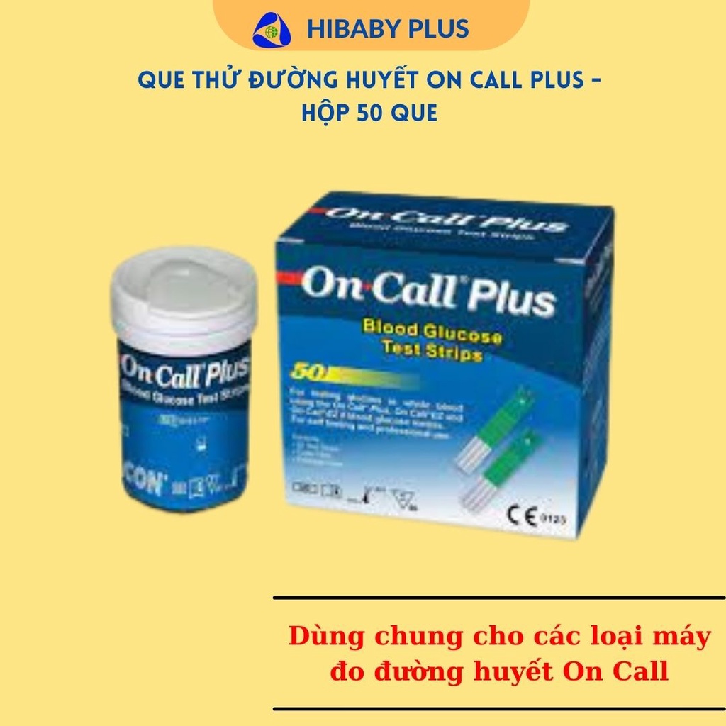 Que thử đường huyết ACON On Call Plus và oncall EZ II dạng lọ. Lọ 25 que (hộp 2 lọ 50 que thử tiểu đường)