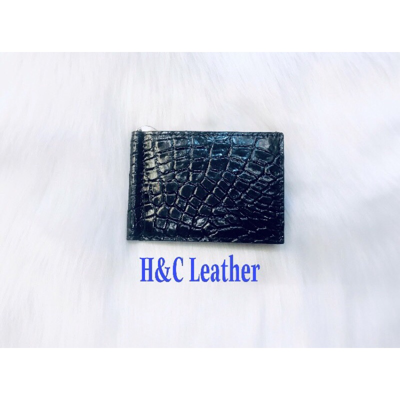 Ví kẹp tiền cá sấu thật 100%