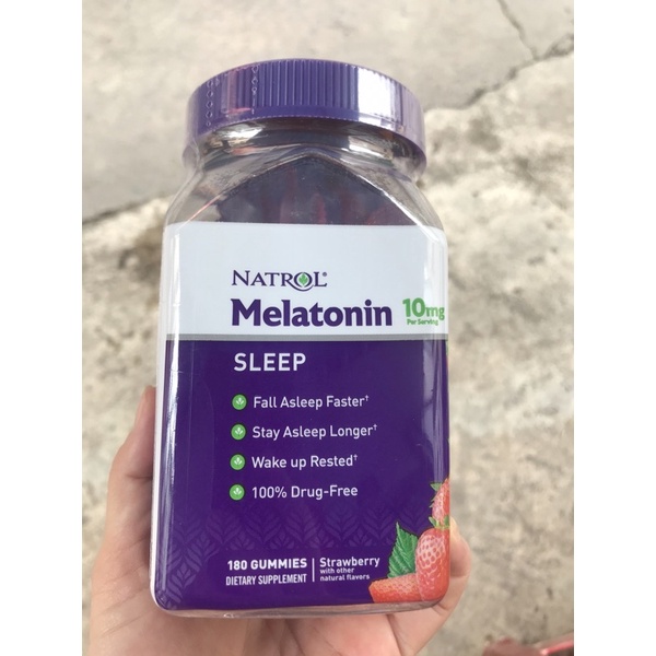 kẹo ngủ gummy melatonin 5mg 10mg 180 60 viên của Mỹ 5/2023