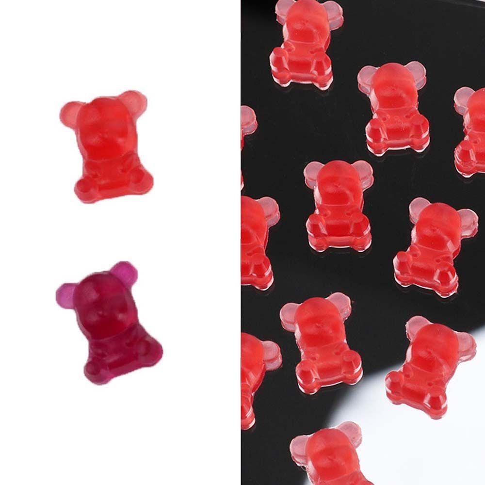 Phụ Kiện Trang Trí Móng Tay Hình Gấu 3D Nhiều Màu Sắc Sáng Tạo|Phụ Kiện Trang Trí Móng Tay Hình Gấu Dễ Thương