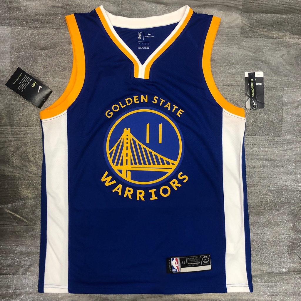 20 Chiến Binh Mùa Chiến Binh Cổ Chữ V Màu Xanh Trắng No. 30 Curry No. 11 Thompson NBA Jersey