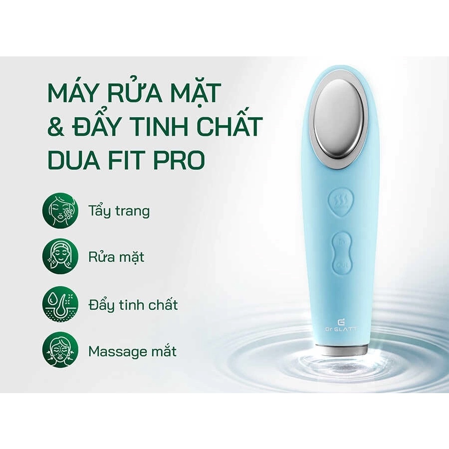 Máy rửa mặt và đẩy tinh chất Dr Glatt DUA FIT PRO - Hàng Chính Hãng Bảo hành 1 năm