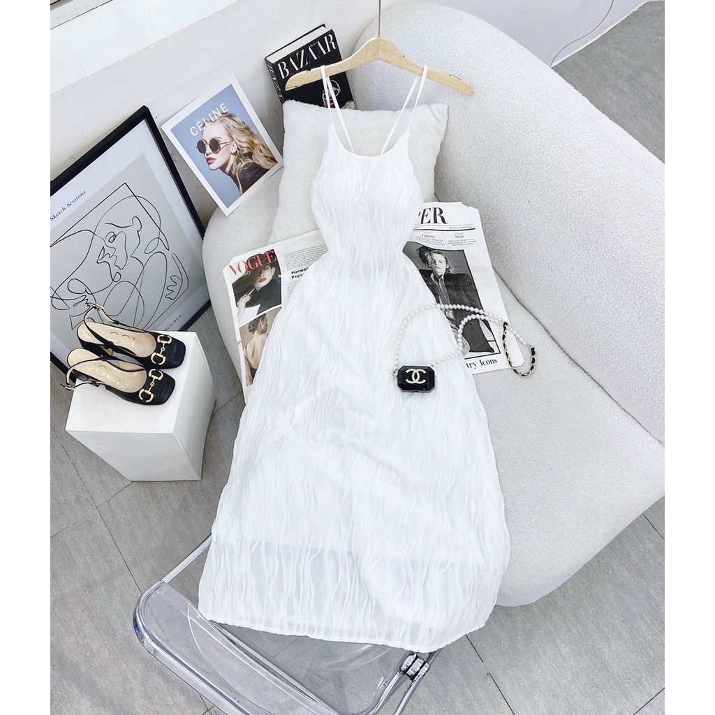 Đầm maxi đan dây hở lưng quyến rũ