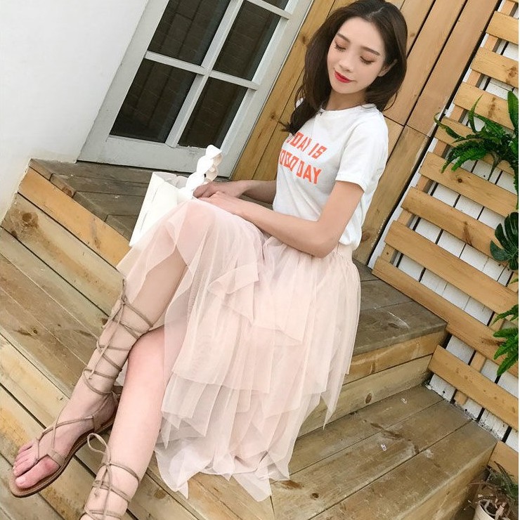 Chân Váy Voan Dài Màu Nude Siêu Xinh Hàng Qc Loại 1 Freeship, Váy Voan Công Chúa Cạp Cao Sinh Viên Có Ảnh Thật Kèm Video | BigBuy360 - bigbuy360.vn