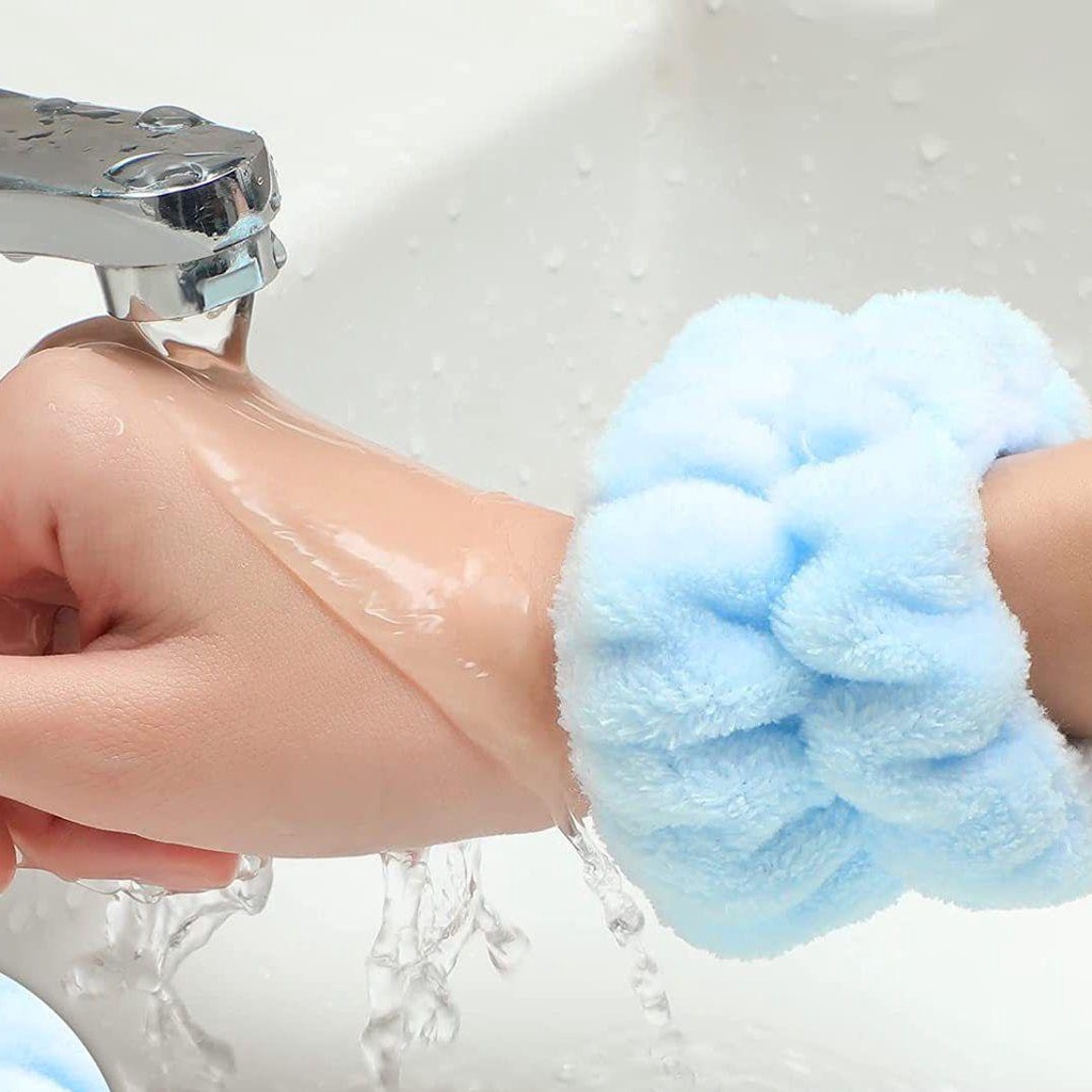 NICKOLAS Băng đô cài tóc rửa mặt Bằng Cao Su Mềm Màu Trơn Thời Trang Hàn Quốc Cho Nữ