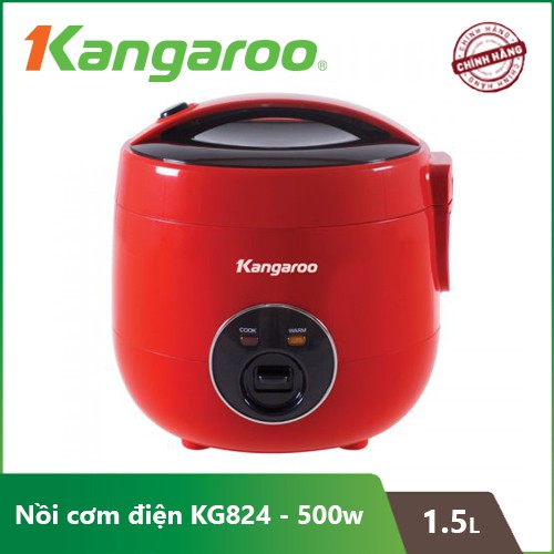 Nồi cơm điện 1.5L Kangaroo KG824 loại cơ  [ BỀN ĐẸP]