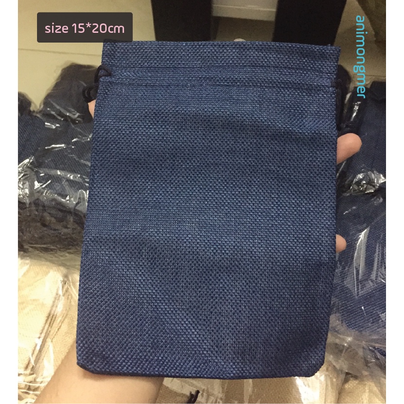 Túi rút đựng bài tarot, đá, phụ kiện nhiều size màu darkblue