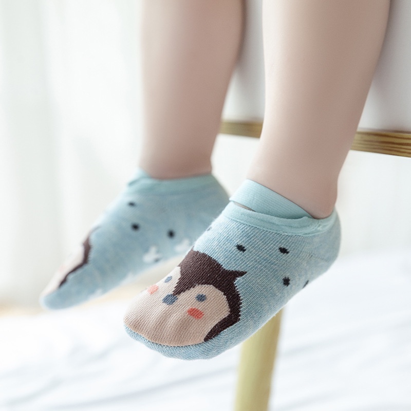 Vớ trẻ em Vớ Cotton Chống Trượt In Họa Tiết Hoạt Hình Có Quai Đeo Chống Trượt Dành Cho Bé Sơ Sinh