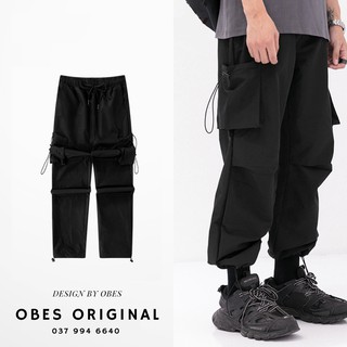 [OBES] Quần gió túi hộp dây rút nam mã QT106