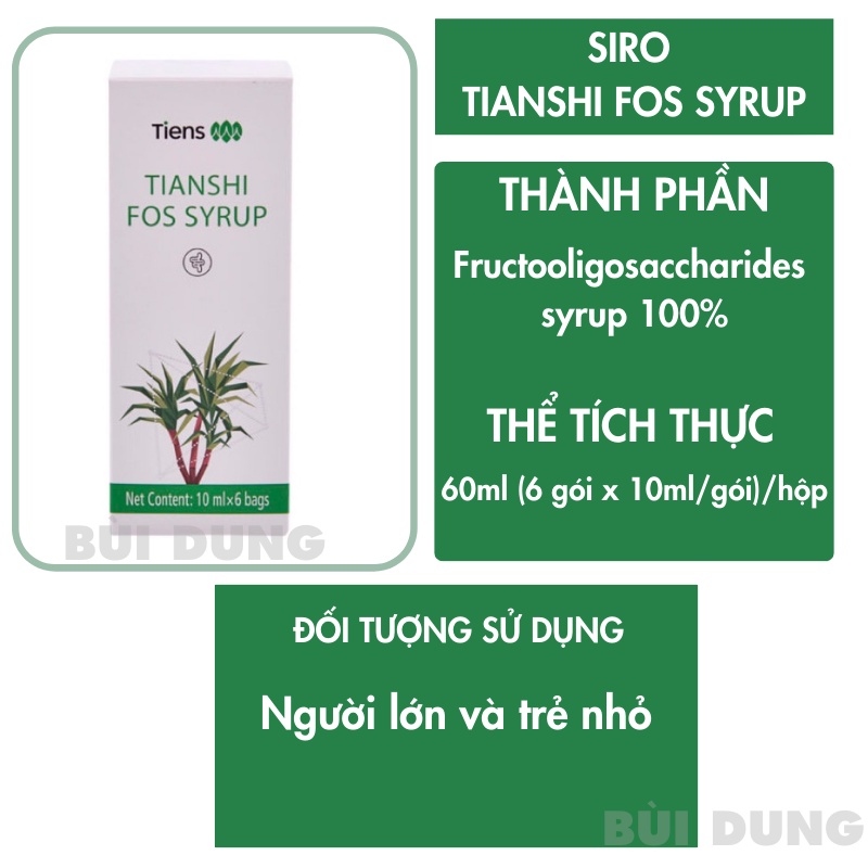 Thực phẩm chức năng SIRO FOS TIANSHI hỗ trợ đường ruột TIENS