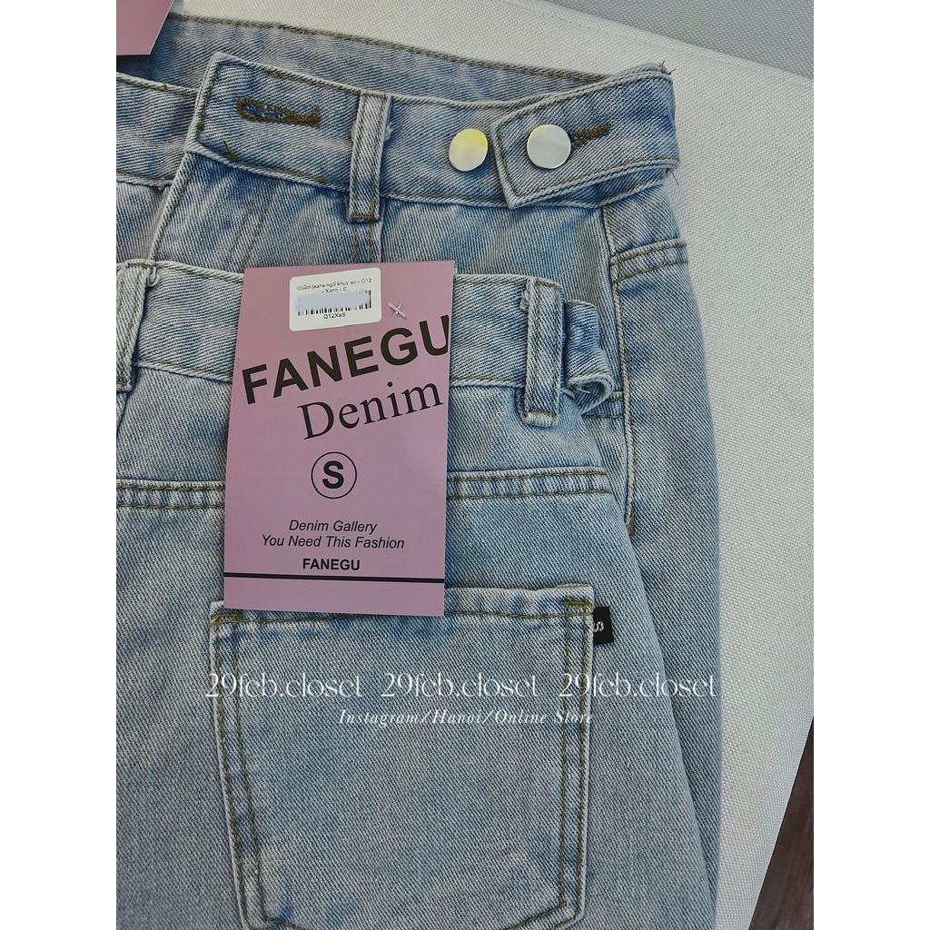 [Ảnh thật/Video] Quần jeans ngố khuy eo - 29feb.closet- Q12 | BigBuy360 - bigbuy360.vn