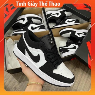 Giày thể thao Jordan 1 đen trắng cổ thấp, Giày JD low panda nam nữ siêu hot dễ phối đồ - Hàng chuẩn hot hit 2021Full Box