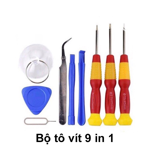 Bộ Tô Vít 9 in 1 Thay Pin Sửa Chữa Mở Điện Thoại  - 9 Món