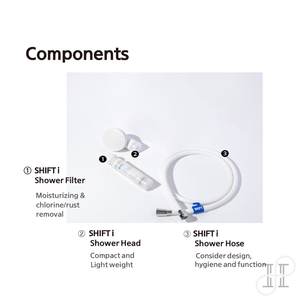 Bộ vòi hoa sen chứa vitamin và bộ lọc nước hoa sen bằng silicone loại bỏ mùi thơm I da