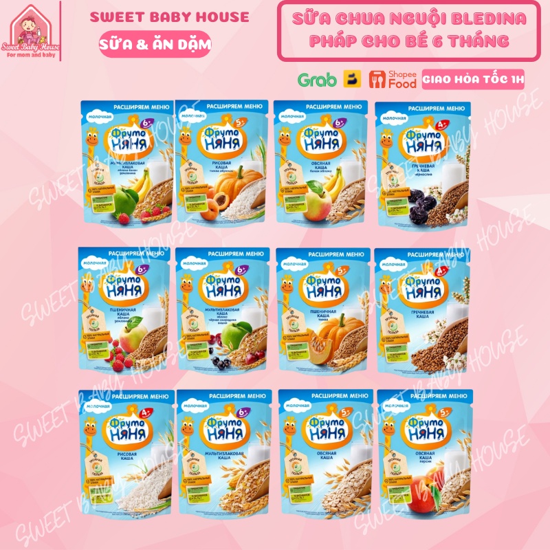 Bột ăn dặm Fruto Nyanya 200g cho bé ăn dặm. Date 7/2023- Sweet Baby House