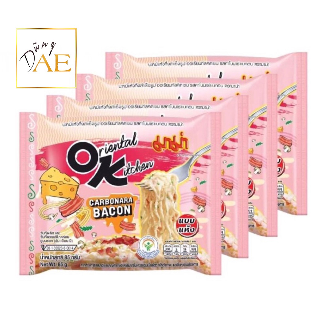 Mì OK Sốt Kem Tươi Phô Mai Thịt Xông Khói Thái Lan - 340g