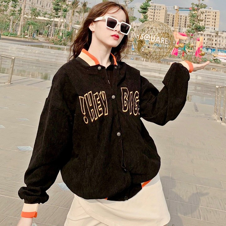 [Mã WASTMAY giảm 15% tối đa 30K đơn 150K] ÁO KHOÁC KAKI NHUNG GÂN Hey Big (M2440 - Ảnh Thật) | BigBuy360 - bigbuy360.vn