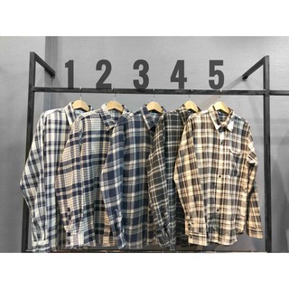 Áo sơ mi flannel sọc caro unisex