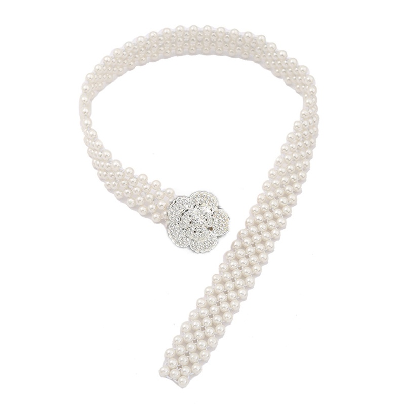 Dây Thắt Lưng Mỏng Đính Ngọc Trai Trang Trí Đầm Cưới