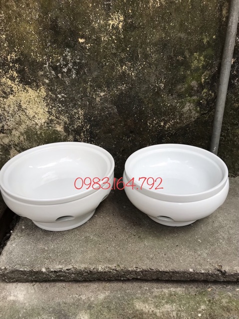 Bộ Bát hâm nóng đồ ăn sz 21cm hàng Bát Tràng