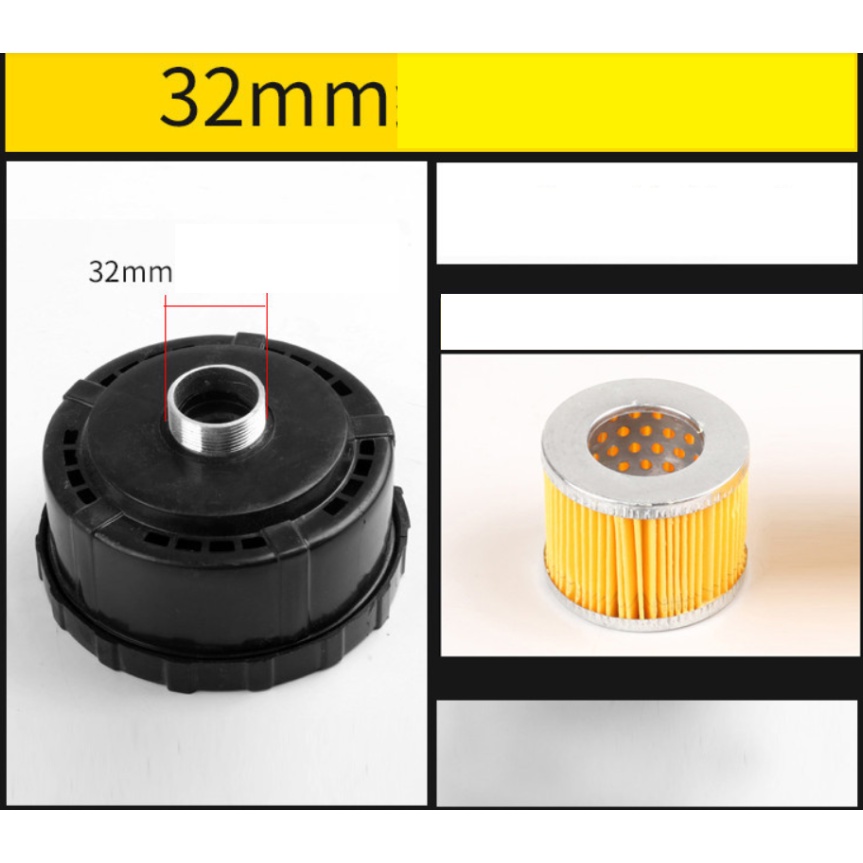 Bô e máy hơi, bộ giảm âm, lọc gió máy nén khí ren 25mm, 27mm, 32mm, 33mm