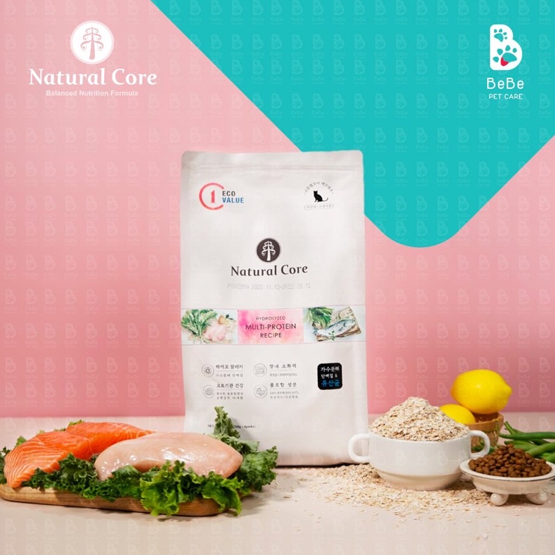 [5Kg] Hạt NATURAL CORE Đa Đạm Cho Mèo Mọi Lứa Tuổi
