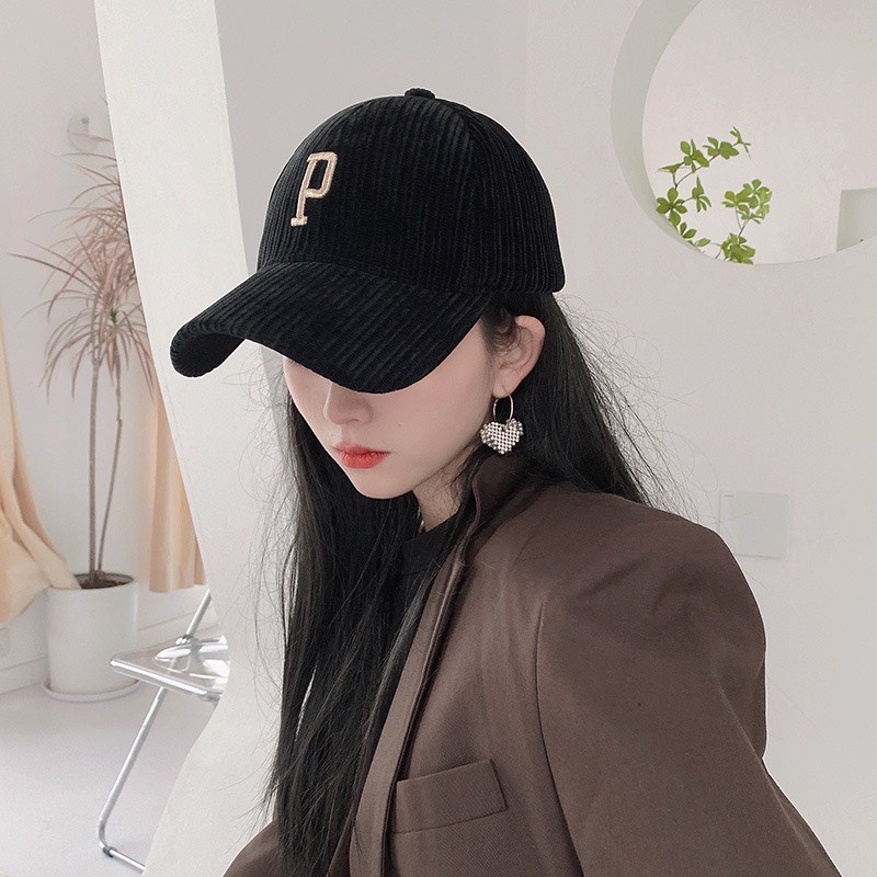 Nón thời trang lưỡi trai Unisex Nam nữ nhiều màu chữ P Kiểu dáng hot trend sành điệu