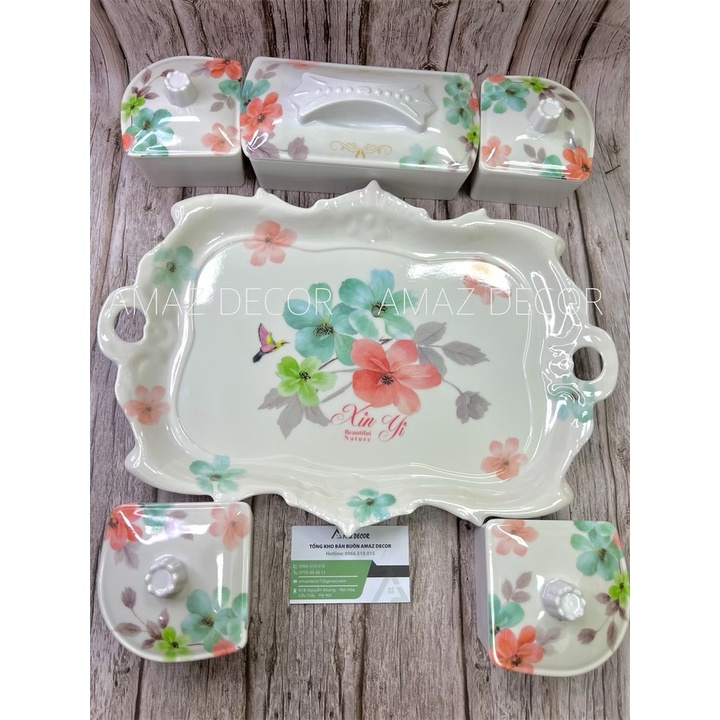 SALE NGHỈ TẾT Khay mứt tết bánh kẹo hoa quả đẹp nhựa phíp hình chữ nhật nhiều ngăn mẫu mã đa dạng nhiều màu.