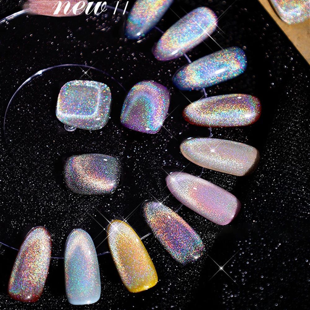 [Hàng mới về] Sơn móng tay gel uv mắt mèo nhiều màu sắc lấp lánh thời trang cho nữ 15ml