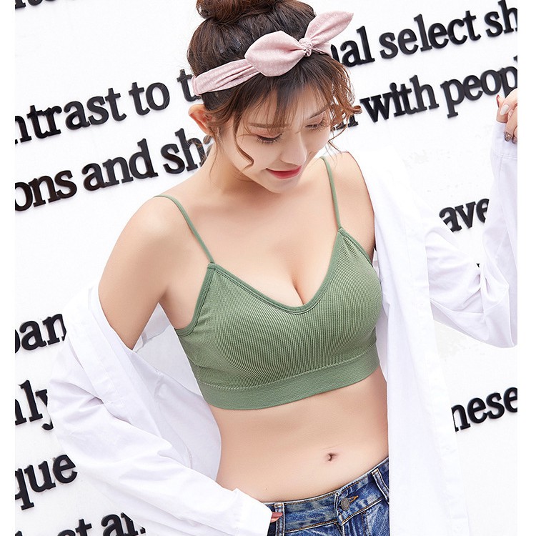 Áo bra Yoga Gym - Len tăm Dây mảnh Sexy - Mút thoáng khí | BigBuy360 - bigbuy360.vn