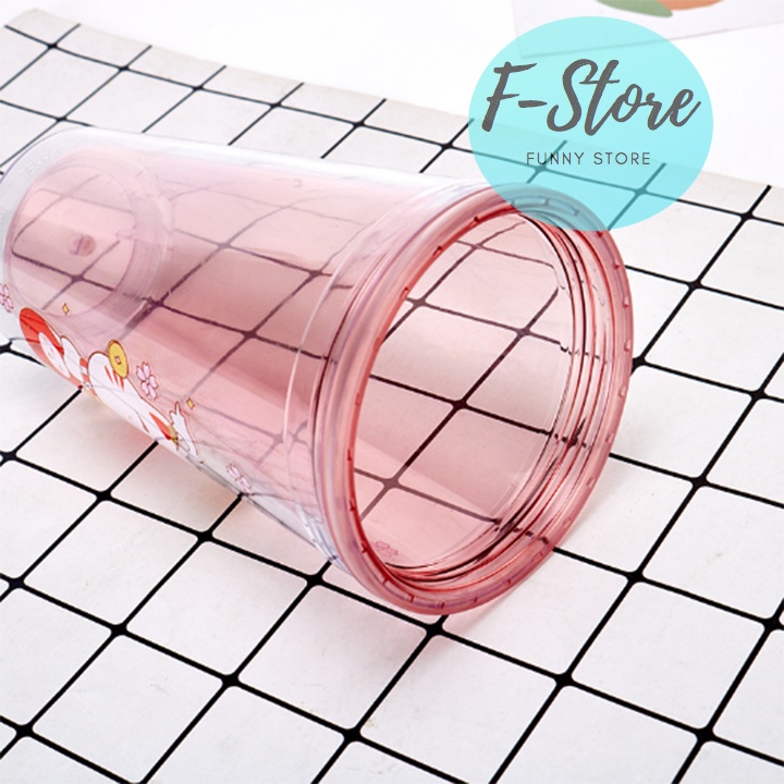 Ly giữ nhiệt mèo chiêu tài 3D siêu dễ thương  450ml